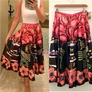 NWT Anthro Beaded Festival Embroidered Maxi Skirt